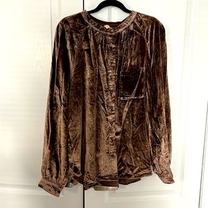 NWT Velvet Shirt/Blouse